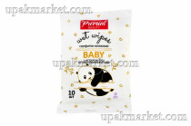 Салфетки влажные 10шт для детской гигиены с алоэ-вера Бумфа Премиал 