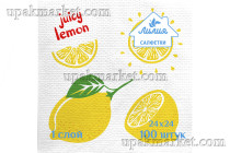 Салфетки 24х24 ЛИЛИЯ, 1-слойные, 100листов, Сочный лимон