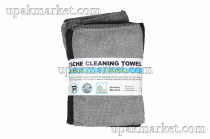 Салфетка из микрофибры 30х30 "Белый кролик" Эпп /18уп х 5шт/ черно-серая