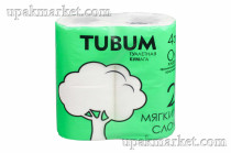 Туалетная бумага TUBUM белая 2-х слойные 17,5м (4рул) (16уп) SOFFIONE	