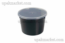 Банка/крышка ВЗЛП 0,500 л/д112х75мм чёрная ПП (198шт)