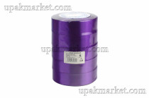 Лента 2,5 см Атласная Фиолетовая 22 м (5 бабин)