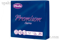 Салфетки 33х33 2-х слойные "Интенсив синий" 25 листов, PLUSHE