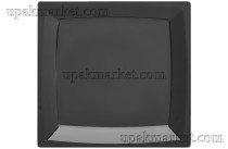 Тарелка пластиковая PS чёрная 235х235 мм ВЗЛП