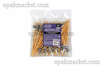 Пика "Бусина черно-белая" 12см 100шт AVIORA 