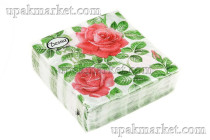 Салфетки 25х25 1-слойн. ДЕСНА 40л Английская роза