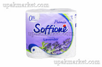 Туалетная бумага 3-х сойная Pr.Toscana Lavander V2, 4рулона (16,8м)(10уп) SOFFIONE