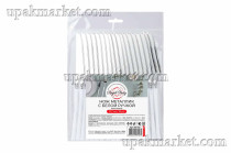 Нож 217мм "Металлик" /36уп х 18шт/ с белой ручкой