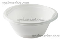 Тарелка суповая 600мл Стандарт Пластик белая 6,8гр