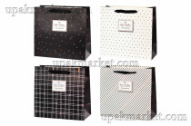 Пакет бумажный подарочный 15х15х6см микс