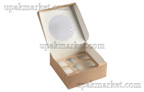 Короб под маффины MUF  9шт окно 250х250х100 OSQ (OCQ, OCIQ, ОСК, ОЭСКЬЮ, ОСИКЬЮ)