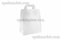 Пакет крафт с плоской ручкой б/п 240х140x280 белый 80г AVIORA