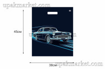 Пакет с вырубной ручкой 45х38 Движение ламинированный Тико /10уп х 50шт/