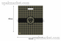 Пакет с вырубной ручкой 42х48 "Перфекто Квадро" Тико /12уп х 25шт/