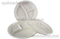 Тарелка пластиковая 220мм 3х секц. 12гр Стандарт Пластик /10уп х 100шт/