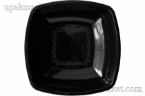 Тарелка пластиковая 180х180мм глубокая черная ПП /25уп х 6шт/