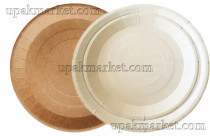 Тарелка картонная PLATE 180мм WB белая/крафт OSQ (OCQ, OCIQ, ОСК, ОЭСКЬЮ, ОСИКЬЮ)