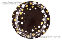 Бум тарелка Папирус д.180мм Горох коричневый /14уп * 50шт/ (700шт)