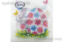 Салфетки 25х25 1-слойн.Пасхальный подарок 40л ДЕСНА 
