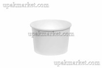 Картонная белая супница Round Bowl 400 ДНО размеры 100(77)х85мм вместимость 440мл OSQ (OCQ, OCIQ, ОСК, ОЭСКЬЮ, ОСИКЬЮ)