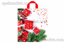 Пакет НГ с петлевой ручкой 42х38см "Время подарков" 37мкм ПНД Тико /6уп х 50шт