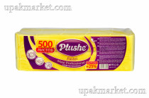 Салфетки 24х24см 1 слой 500 листов Пастель желтые PLUSHE 