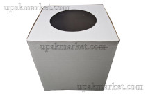 Короб картонный для тортов 400х300х260 белый