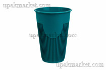 Стакан для горячих напитков 350мл Бирюзовый 20уп по 10шт PР (200шт) ВЗЛП