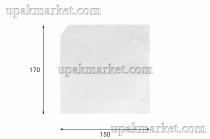Пакет бумажный пищевой Уголок 150х170 ОДП белый 40гр НПФ 
