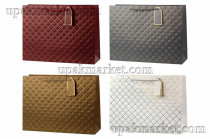 Пакет бумажный подарочный 50х40х15 Люкс с тиснением микс