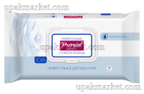 Салфетки влажные 100шт натуральные универсальные с термальной водой Бумфа Премиал 