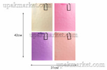 Пакет бумажный подарочный 31х42х12см Люкс роза микс