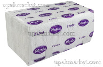 Полотенца бумажные V-сложение PLUSHE  2-х слойные по 200 штук