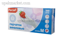 Перчатки виниловые неопудренные М PACLAN /10уп х 100шт/ 