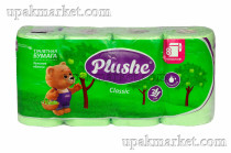 Туалетная бумага PLUSHE Classic 2х сл. 18м Зеленое яблоко пастель (8 рулонов в упаковке)