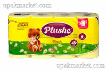Туалетная бумага PLUSHE Classic 2х сл. 18м Ромашка пастель (8 рулонов в упаковке)