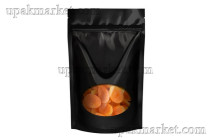 Пакет бумажный дой-пак 135х200 (40х40) черный с овальным окном 