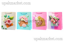 Пакет бумажный 18 х 23 х 10 Люкс 3Д микс 