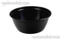 Тарелка-контейнер 500мл144мм. PP черный ВЗЛП 