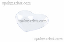 Фуршетная форма «Сердце» PS 85х75х13мм прозрачная,  1152 штуки в коробке AVIORA