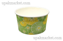 Креманка бумажная 0,180 Цитрус зеленый  Виридо  /d1-90,d2-73,h-50/