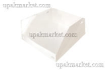 Короб картонный для тортов с окном 225х225х100 Slide Dom OSQ (OCQ, OCIQ, ОСК, ОЭСКЬЮ, ОСИКЬЮ)