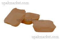 Форма бумажная "Тарталетка" 65х65х22мм квадрат коричневая ТБФ /5уп х 1000шт/