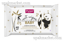 Салфетки влажные 40шт для детской гигиены Бумфа Премиал