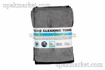 Салфетка из микрофибры 30х30 "Белый кролик" Эпп /18уп х 5шт/ черно-серая