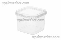 Банка прозрачная квадратная (комплект) 1000мл 126х126х101 ВЗЛП