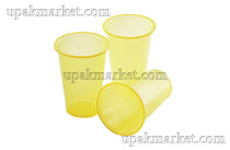 Стакан пластиковый 200мл желтый эконом 1,65гр  ПП Стандарт Пластик  