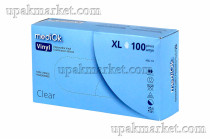 Перчатки виниловые неопудренные ХL прозрачные MEDIOK /10х100шт/																												