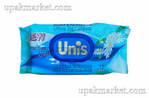 Салфетки влажные 72шт с клапаном универсальные для всей семьи с Ромашкой Unis 