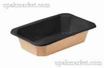 Картонный салатник OCTOBOX 1000 ДНО ЧЕРНЫЙ BLACK WOOD 224(180)х174(130)х50 OSQ (OCQ, OCIQ, ОСК, ОЭСКЬЮ, ОСИКЬЮ)